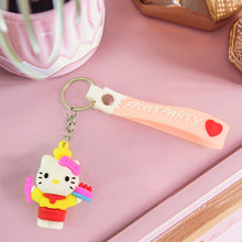 Cute Cartoon Silicone 3D Key Chain with Metal Hook & Strap (Pack of 1)